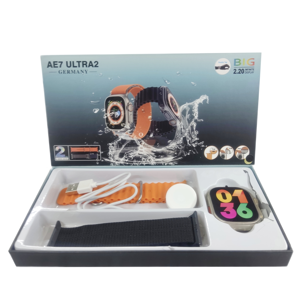 ساعت هوشمند ae7 ultra2  تخفیف ویژه موبایل مسعود 2بند