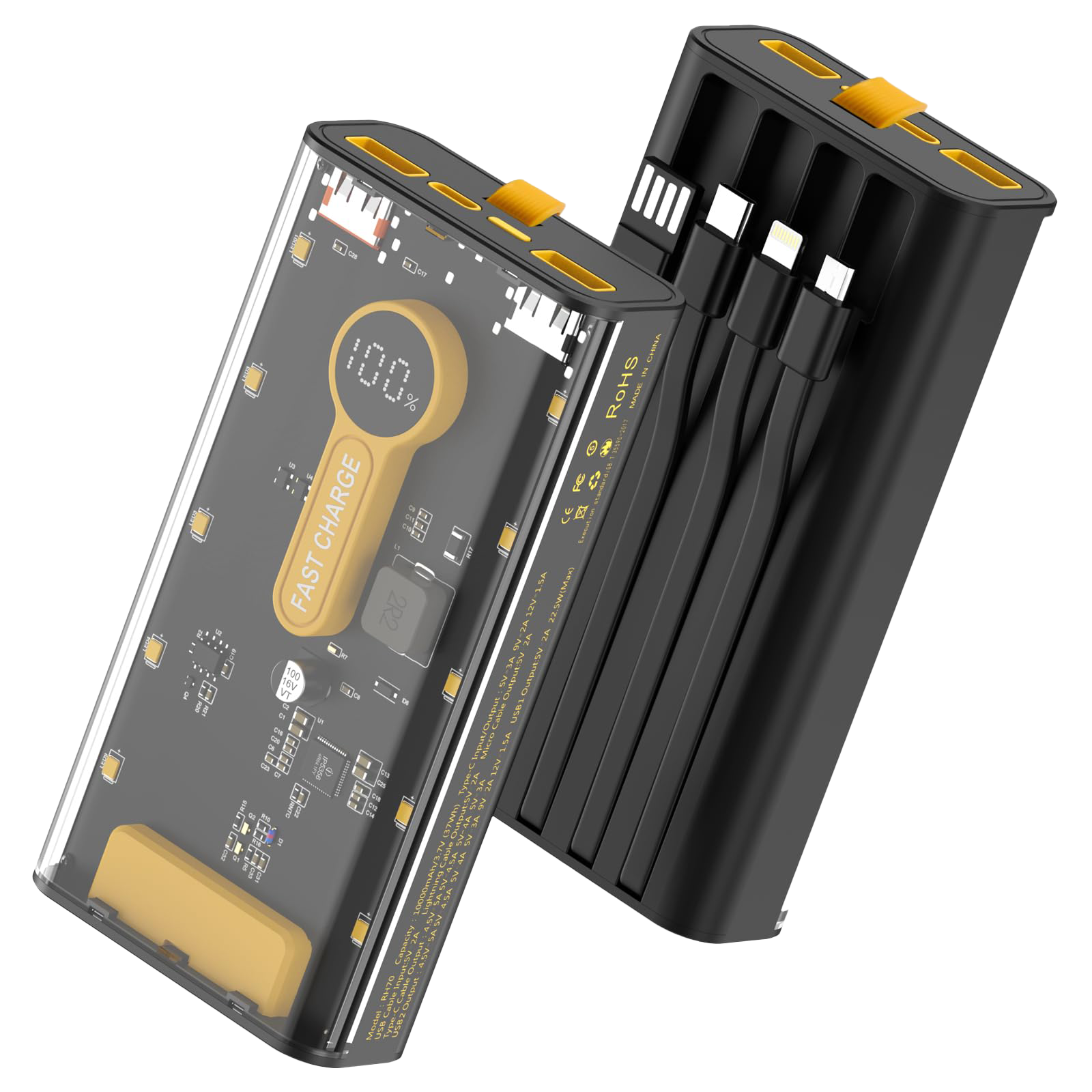 پاوربانک شفاف 20 هزار Transparent